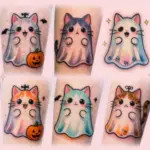 14 Cat Ghost Tattoo Ideas With Cute Spooky Twist