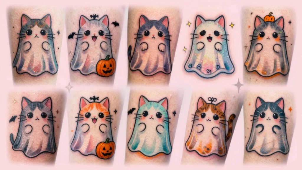14 Cat Ghost Tattoo Ideas With Cute Spooky Twist