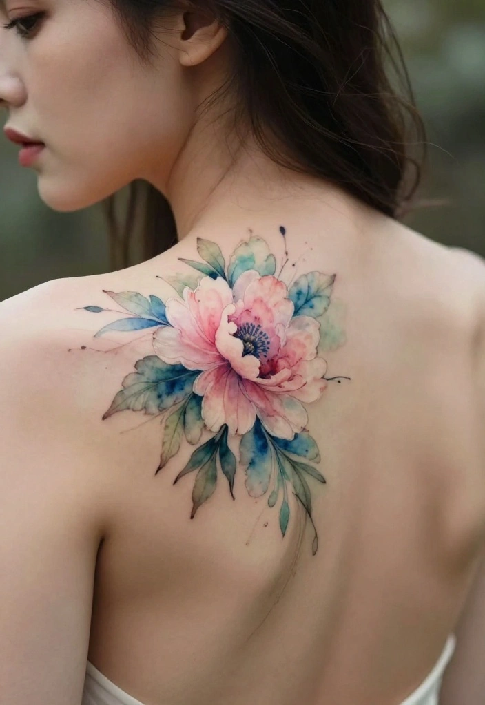 14 Flower Flash Tattoo Ideas With Soft Artistic Detail 54 14 Flower Flash Tattoo Ideas With Soft Artistic Detail - 14. Soft Watercolor Florals 1