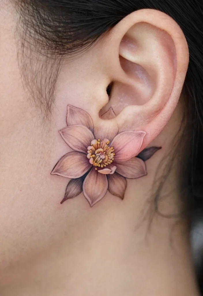 14 Jonquil Flower Tattoo Ideas With Soft Spring Meaning 12 14 Jonquil Flower Tattoo Ideas With Soft Spring Meaning - 2. Jonquil Blossom Behind the Ear 1