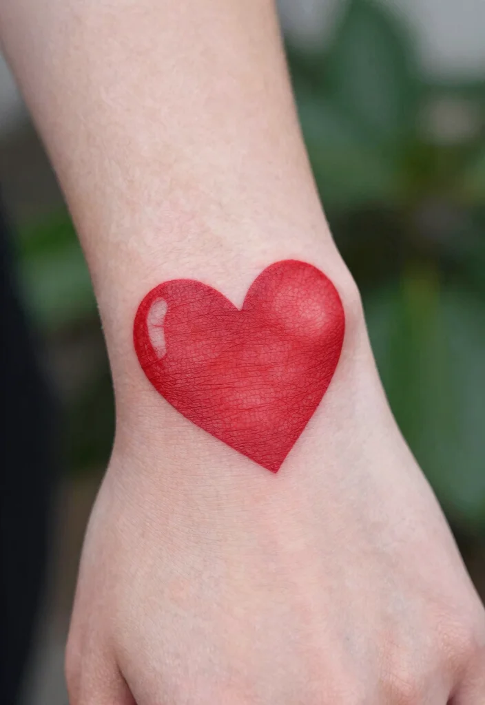 14 Small Red Heart Tattoo Ideas With Cute Bold Detail 1 14 Small Red Heart Tattoo Ideas With Cute Bold Detail - 1. Classic Bold Heart 1