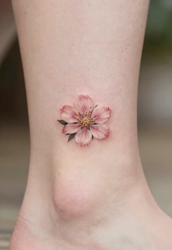 14 Strawberry Flower Tattoo Ideas With Sweet Charm - 11. Single Flower Accents 1