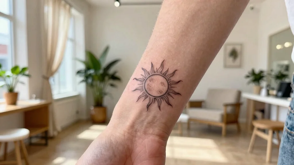 14 Sun Wrist Tattoo Ideas With Minimal Glow