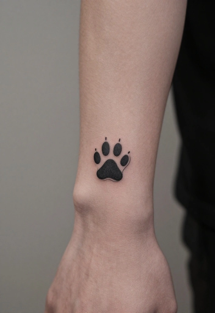 15 Cat Tattoo for Men Ideas With Bold Personality 41 15 Cat Tattoo for Men Ideas With Bold Personality - 11. Cat Paw Print 1