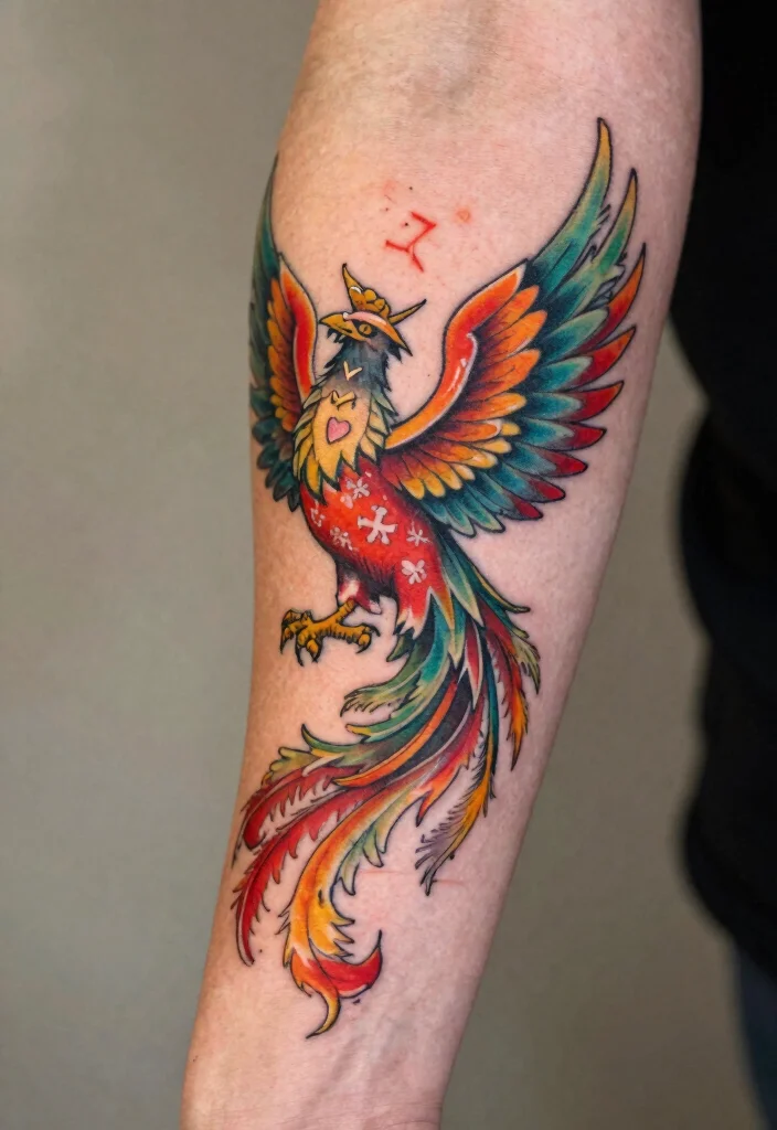 15 Phoenix Arm Tattoo Ideas With Fiery Rebirth 55 15 Phoenix Arm Tattoo Ideas With Fiery Rebirth - 15. Custom Story 1