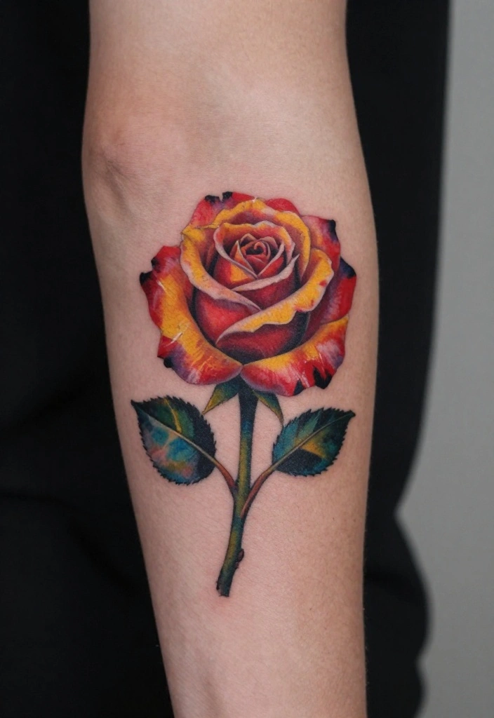 15 Rose Arm Tattoo Men Ideas With Timeless Masculine Style - 10. Abstract Rose 1