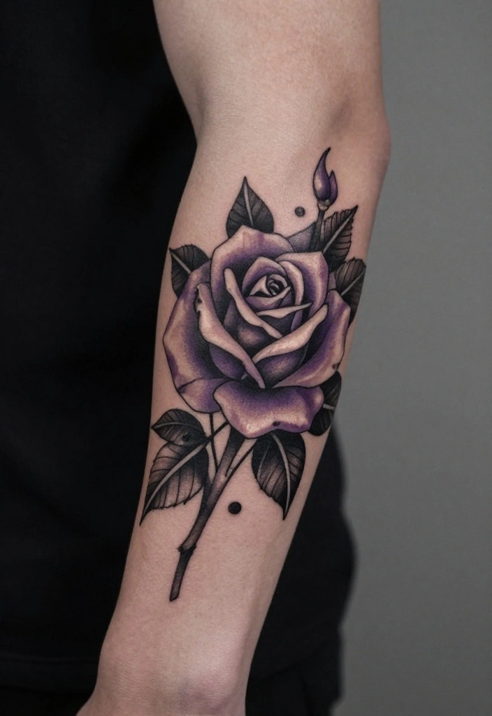 15 Rose Arm Tattoo Men Ideas With Timeless Masculine Style - 4. Geometric Rose Design 1