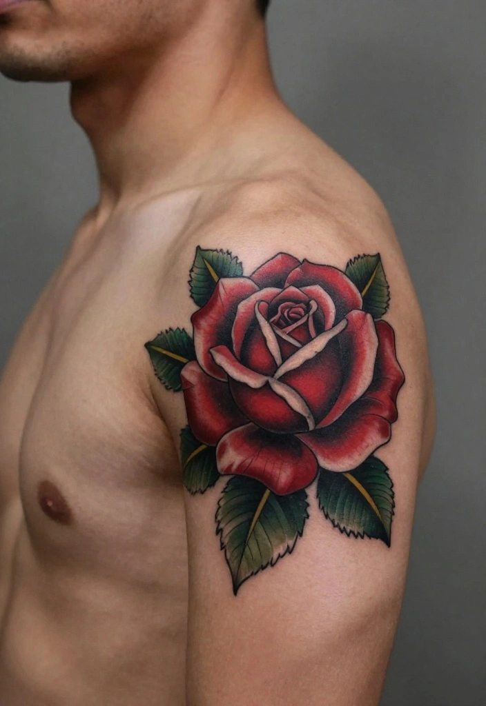 15 Rose Arm Tattoo Men Ideas With Timeless Masculine Style - 5. Vintage Rose Tattoo 1