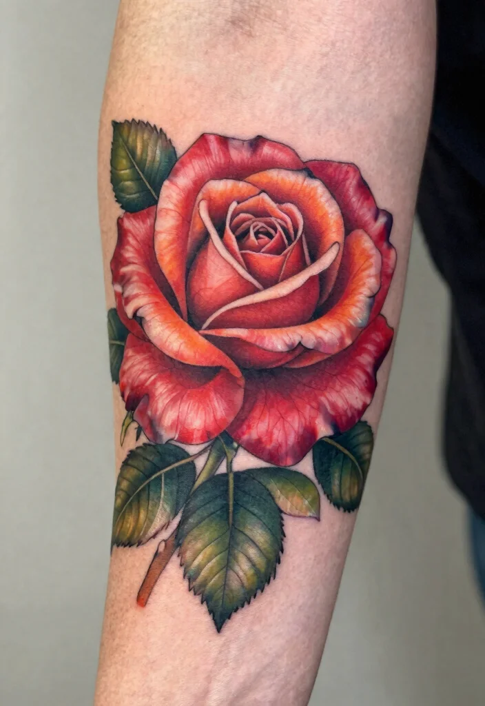 15 Rose Tattoo Unterarm Ideas With Classic Edge 63 15 Rose Tattoo Unterarm Ideas With Classic Edge - 13. Rose in Bloom 1