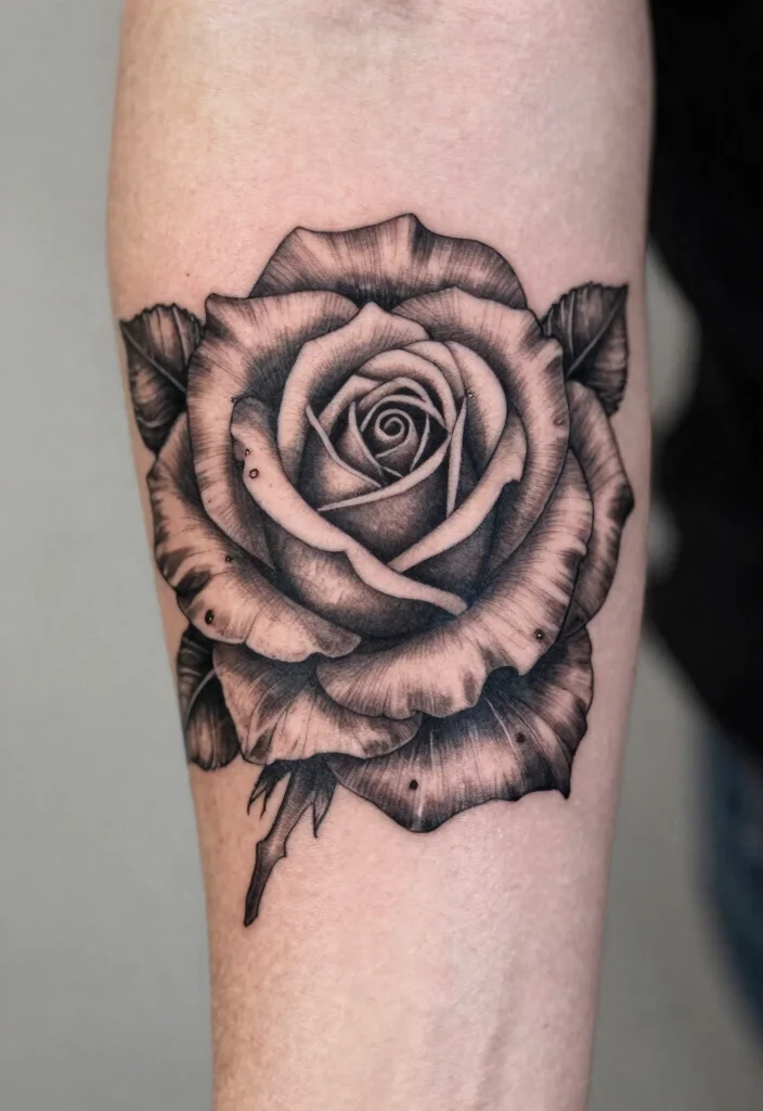 15 Rose Tattoo Unterarm Ideas With Classic Edge 65 15 Rose Tattoo Unterarm Ideas With Classic Edge - 15. Spiral Rose 1
