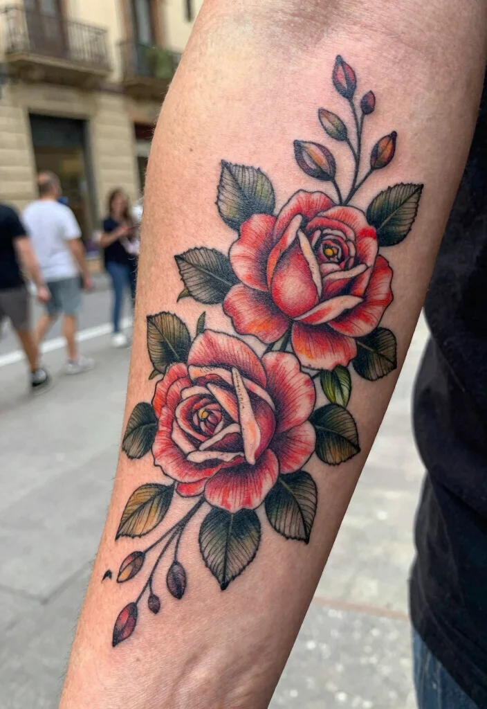 16 Barcelona Flower Tattoo Ideas With Artistic Flair - 15. Floral Neck Tattoos 1