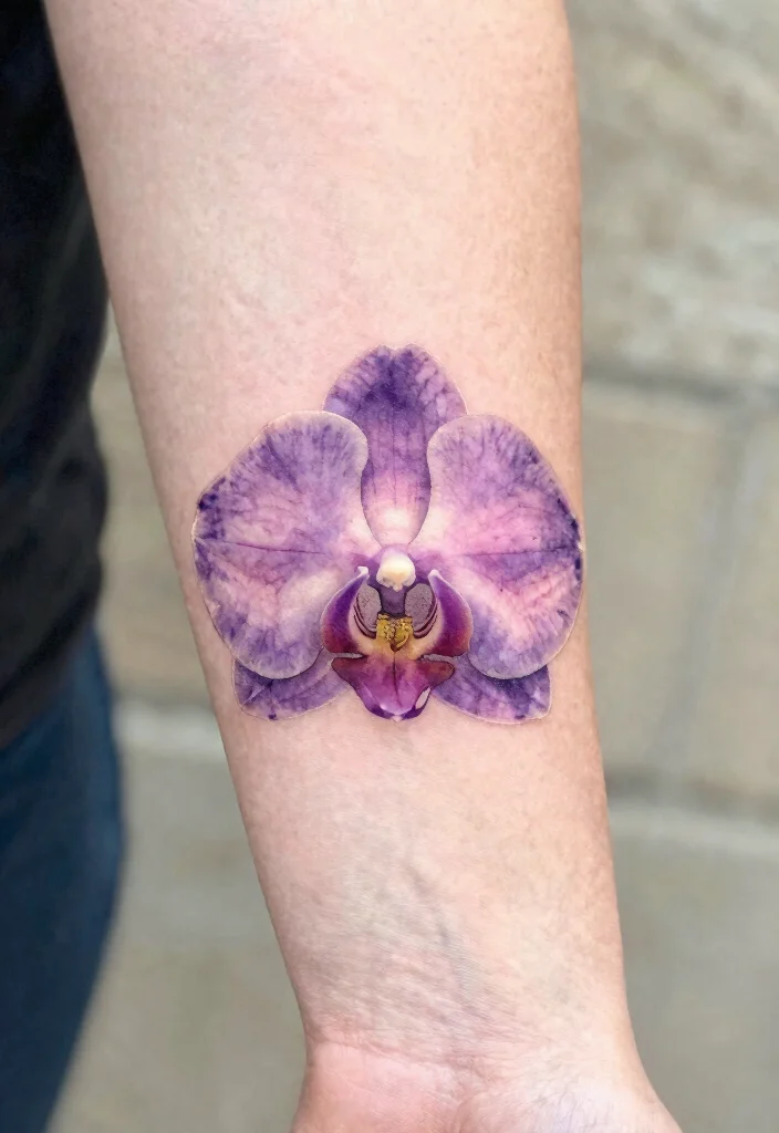 16 Barcelona Flower Tattoo Ideas With Artistic Flair - 8. Artistic Orchids 1