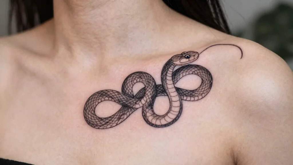 16 Collar Bone Snake Tattoo Ideas With Sharp Detail