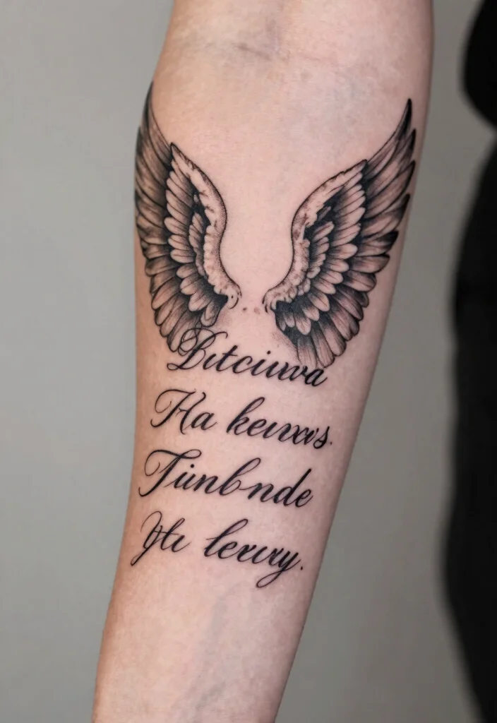 16 Female Angel Tattoo Ideas With Graceful Power - 8. Angelic Quotes 1