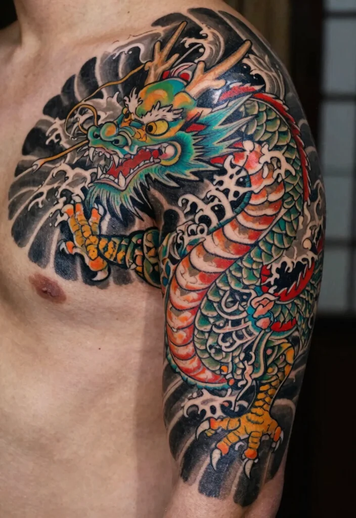 16 Japanese Tattoo Art Dragon Ideas With Traditional Power 66 16 Japanese Tattoo Art Dragon Ideas With Traditional Power - 16. The Dragon in Traditional Style 1