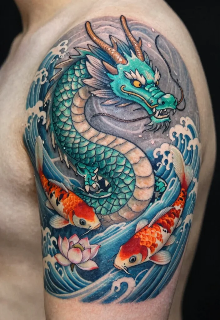 16 Japanese Tattoo Art Dragon Ideas With Traditional Power 3 16 Japanese Tattoo Art Dragon Ideas With Traditional Power - 3. The Water Dragon 1