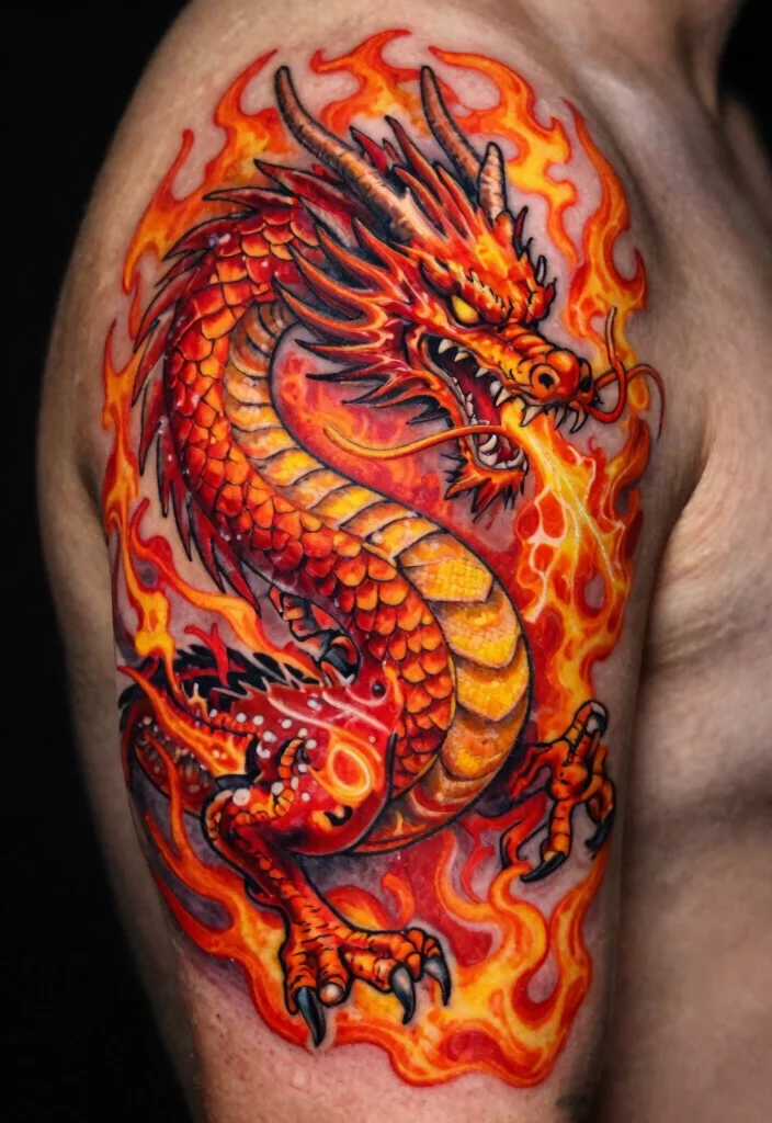 16 Japanese Tattoo Art Dragon Ideas With Traditional Power 17 16 Japanese Tattoo Art Dragon Ideas With Traditional Power - 7. The Fire Dragon 1