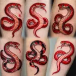 16 Red Snake Tattoo Ideas With Bold Fiery Energy