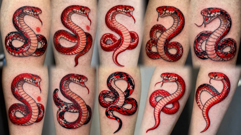 16 Red Snake Tattoo Ideas With Bold Fiery Energy