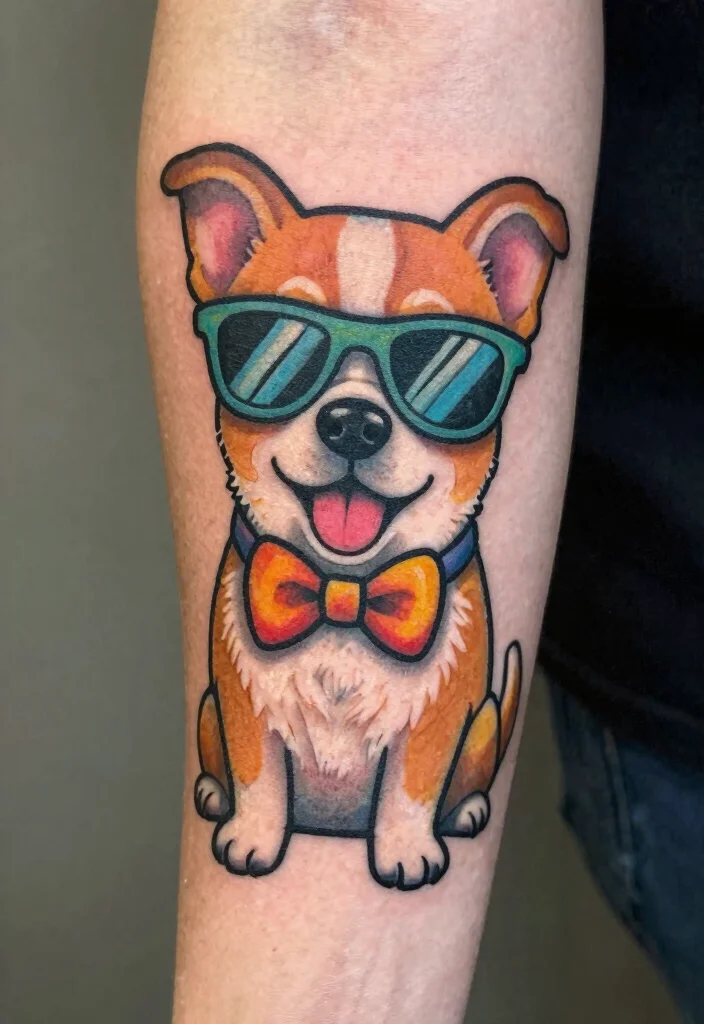 16 Year of the Dog Tattoo Ideas With Zodiac Symbolism - 12. Cartoon Character Dog 1