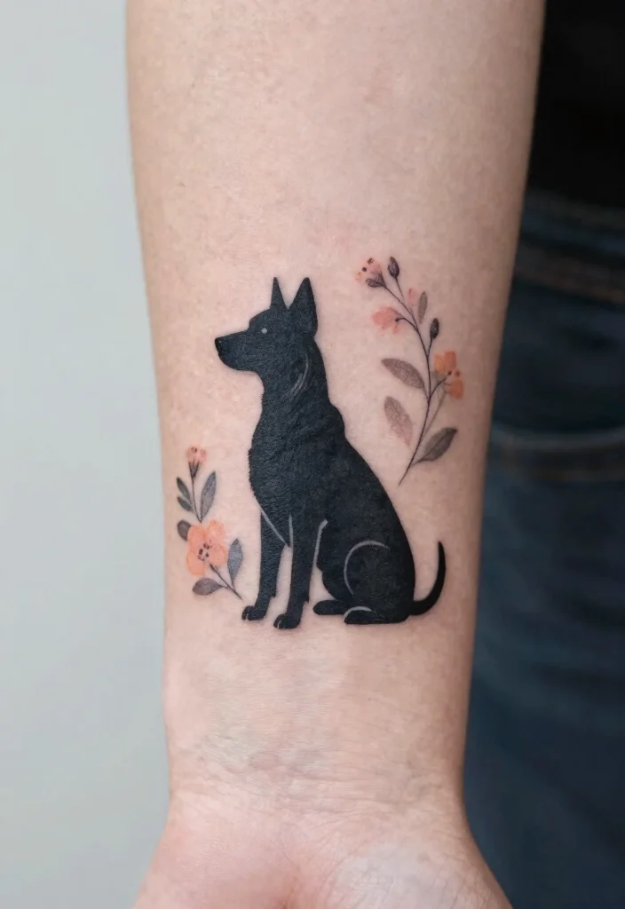 16 Year of the Dog Tattoo Ideas With Zodiac Symbolism - 2. The Elegant Silhouette 1