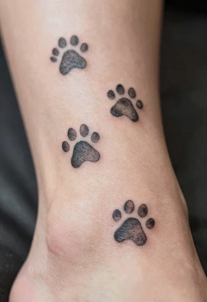 16 Year of the Dog Tattoo Ideas With Zodiac Symbolism - 7. Dog Footprints 1