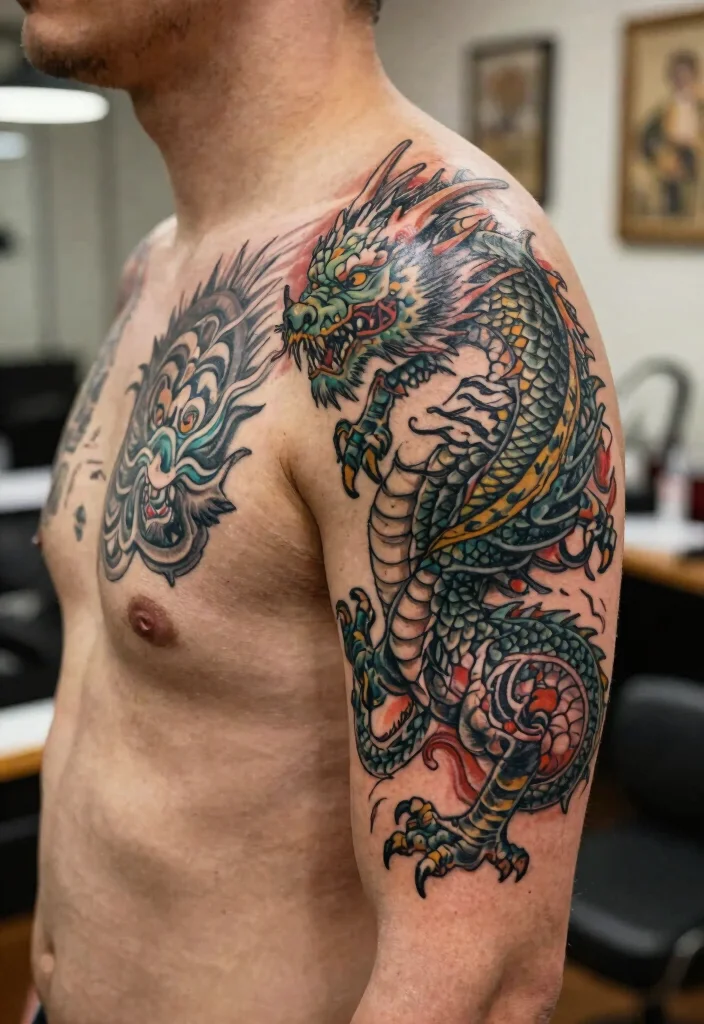 17 Dragon Shoulder Tattoo Ideas With Dynamic Motion 68 17 Dragon Shoulder Tattoo Ideas With Dynamic Motion - Conclusion 1