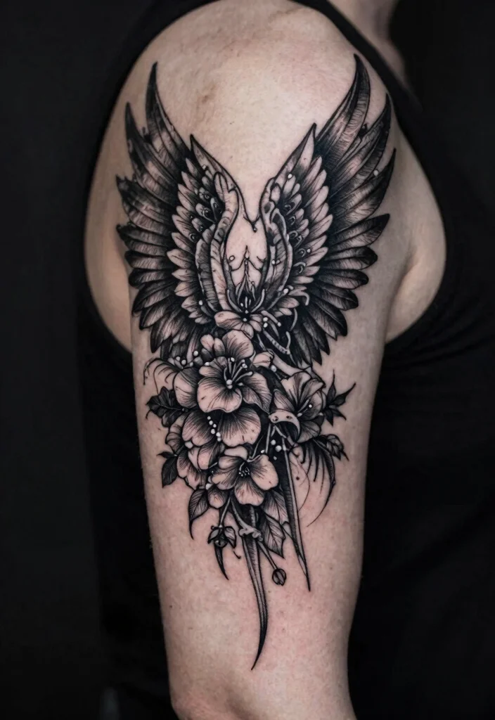 17 Gothic Arm Tattoo Ideas With Dark Elegance 66 17 Gothic Arm Tattoo Ideas With Dark Elegance - 16. Enigmatic Wings 1