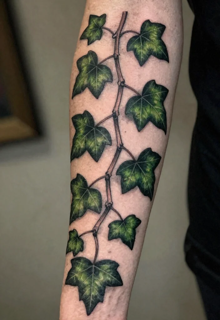 17 Gothic Arm Tattoo Ideas With Dark Elegance 37 17 Gothic Arm Tattoo Ideas With Dark Elegance - 7. Dark Ivy 1