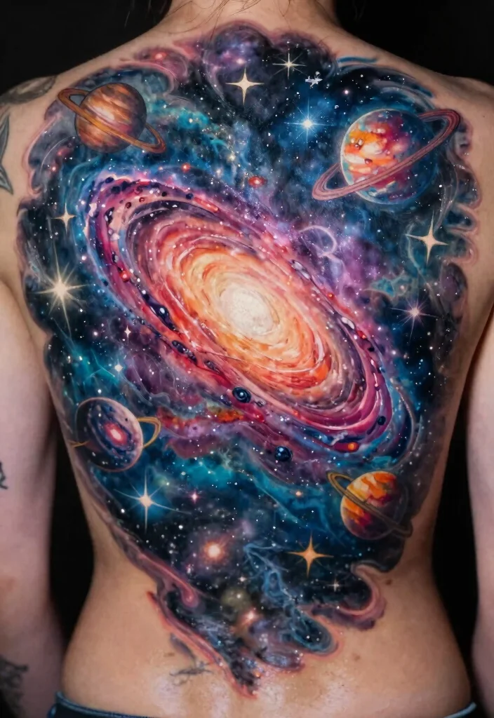 17 Moon Star Sun Tattoo Ideas With Celestial Balance - 10. Cosmic Body Art 1