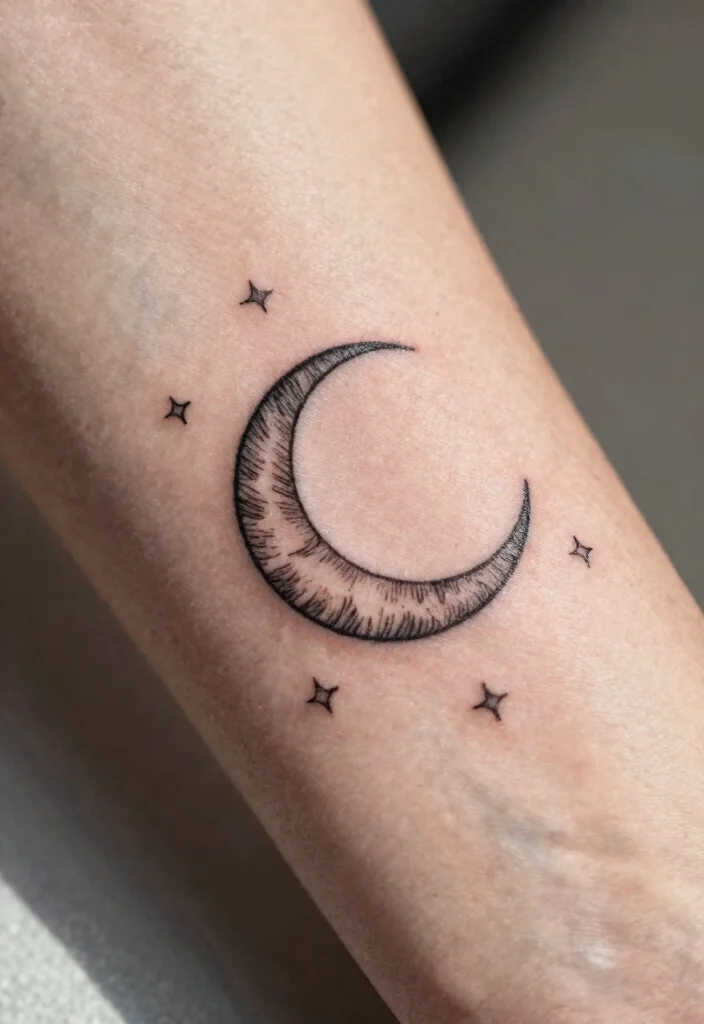17 Moon Star Sun Tattoo Ideas With Celestial Balance - 2. Sun and Moon Embrace 1