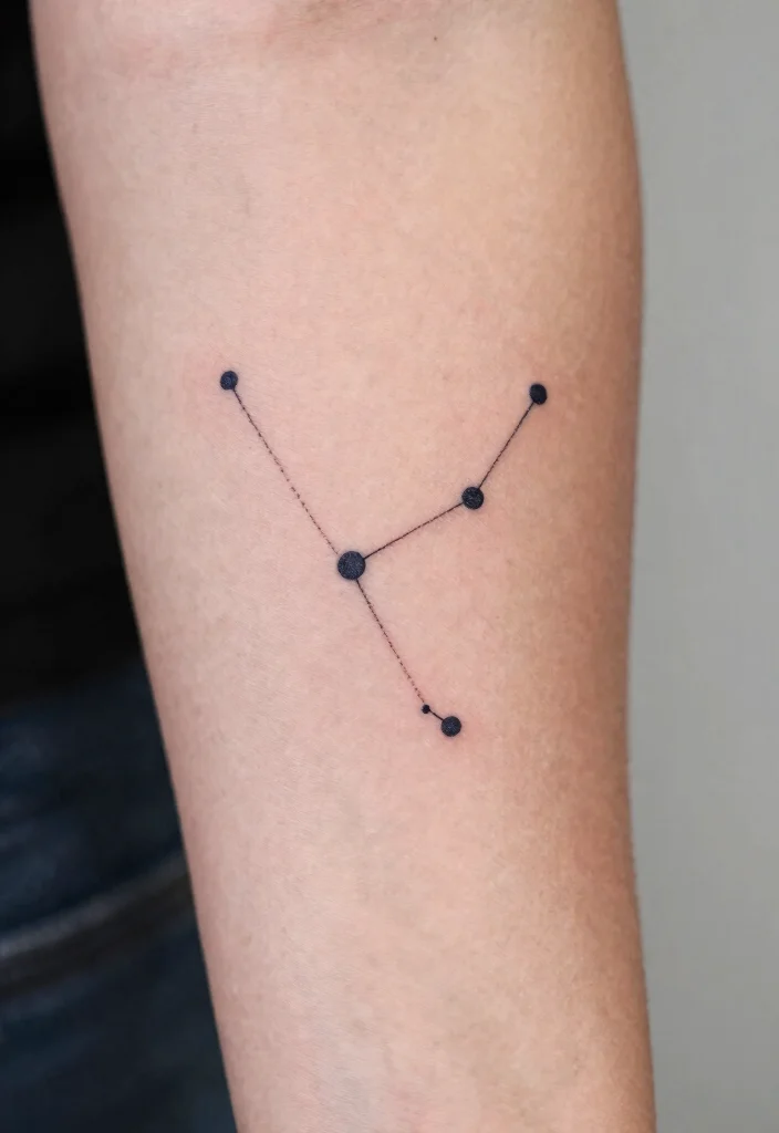 17 Moon Star Sun Tattoo Ideas With Celestial Balance - 3. Minimalist Constellation Tattoos 1
