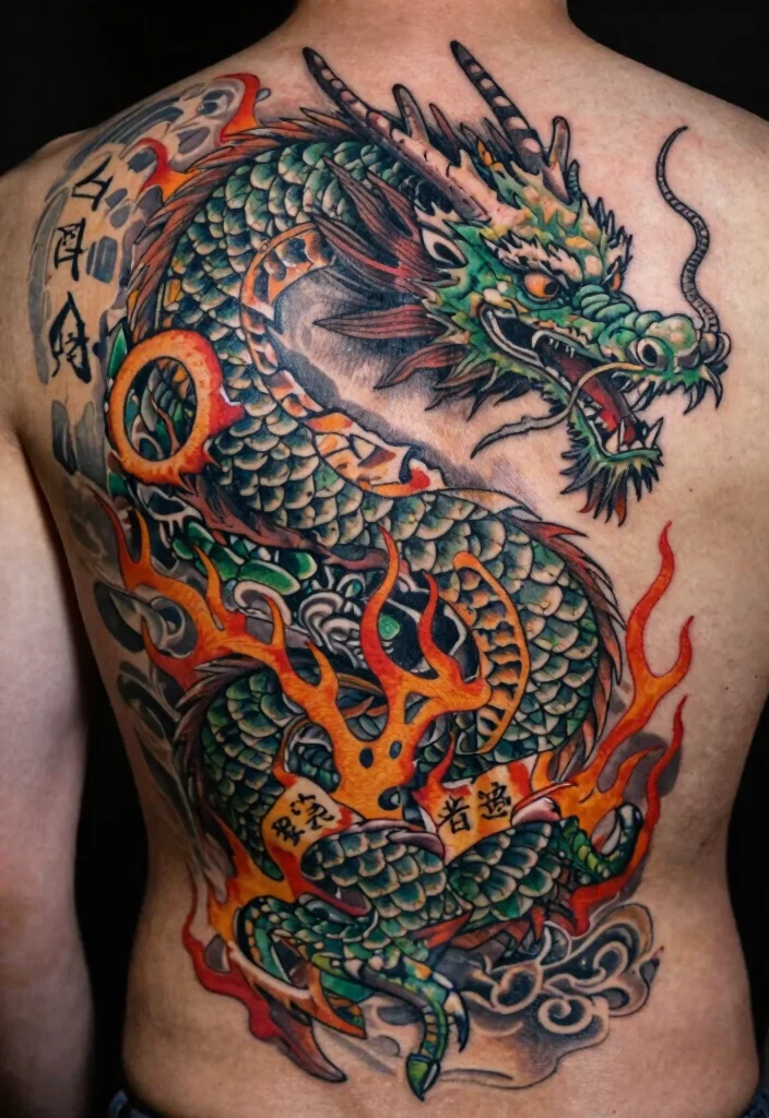 17 Red and Black Dragon Tattoo Ideas With Intense Dual Tone 44 17 Red and Black Dragon Tattoo Ideas With Intense Dual Tone - 14. The Dragon's Legacy 1