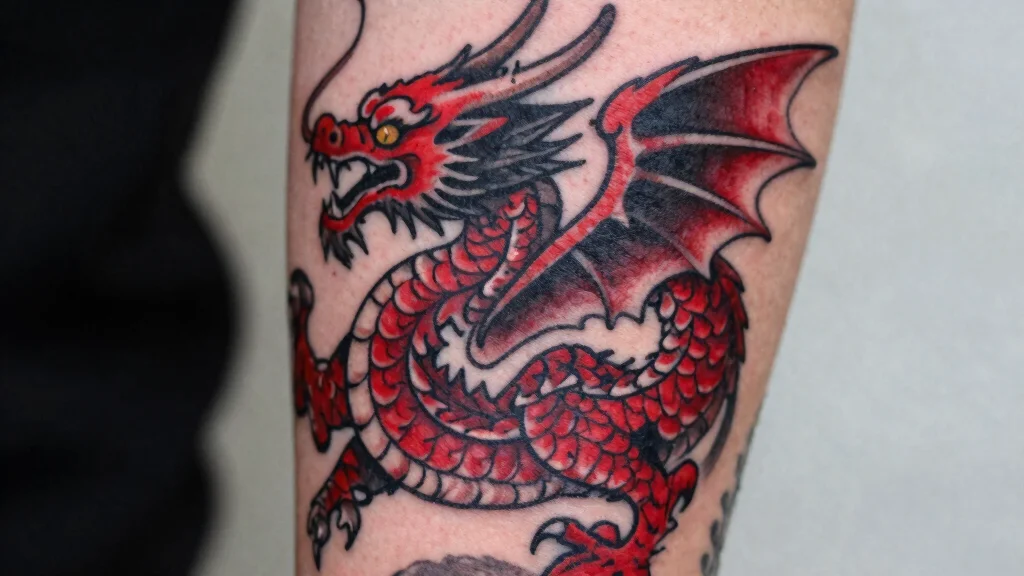 17 Red and Black Dragon Tattoo Ideas With Intense Dual Tone