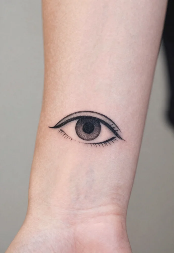 17 Third Eye Tattoo Ideas With Mystical Energy - 3. Minimalist Third Eye 1