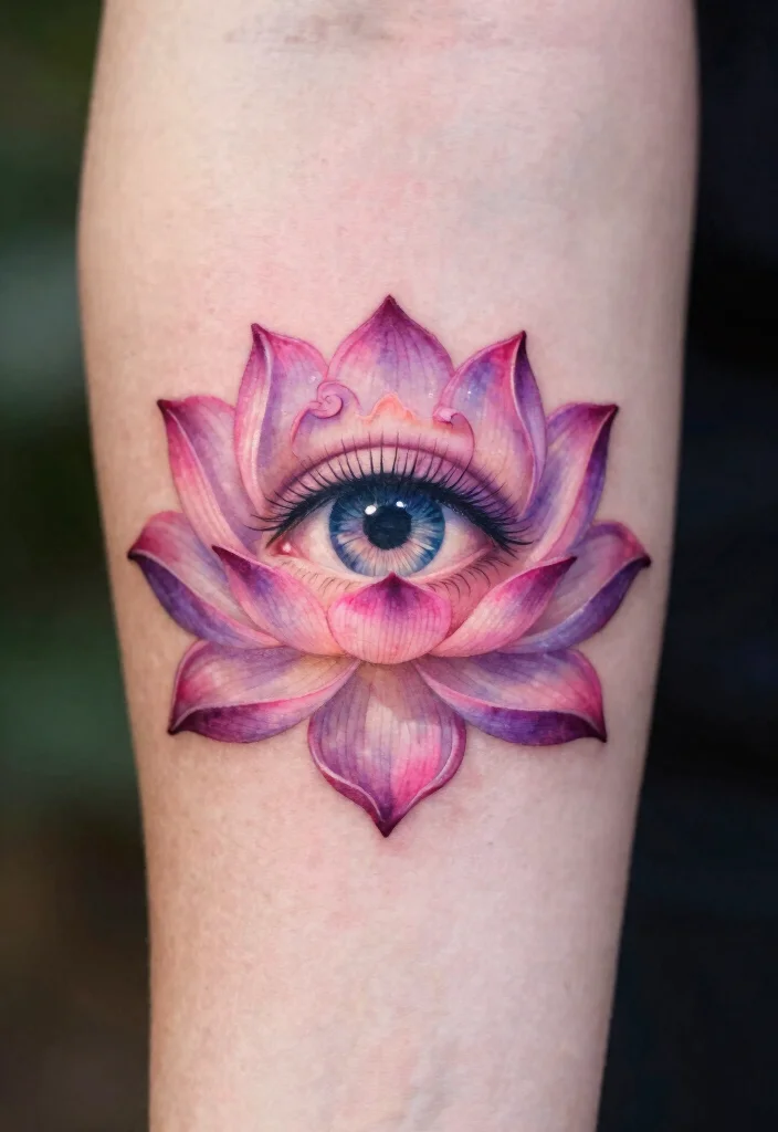 17 Third Eye Tattoo Ideas With Mystical Energy - 4. Floral Integration 1