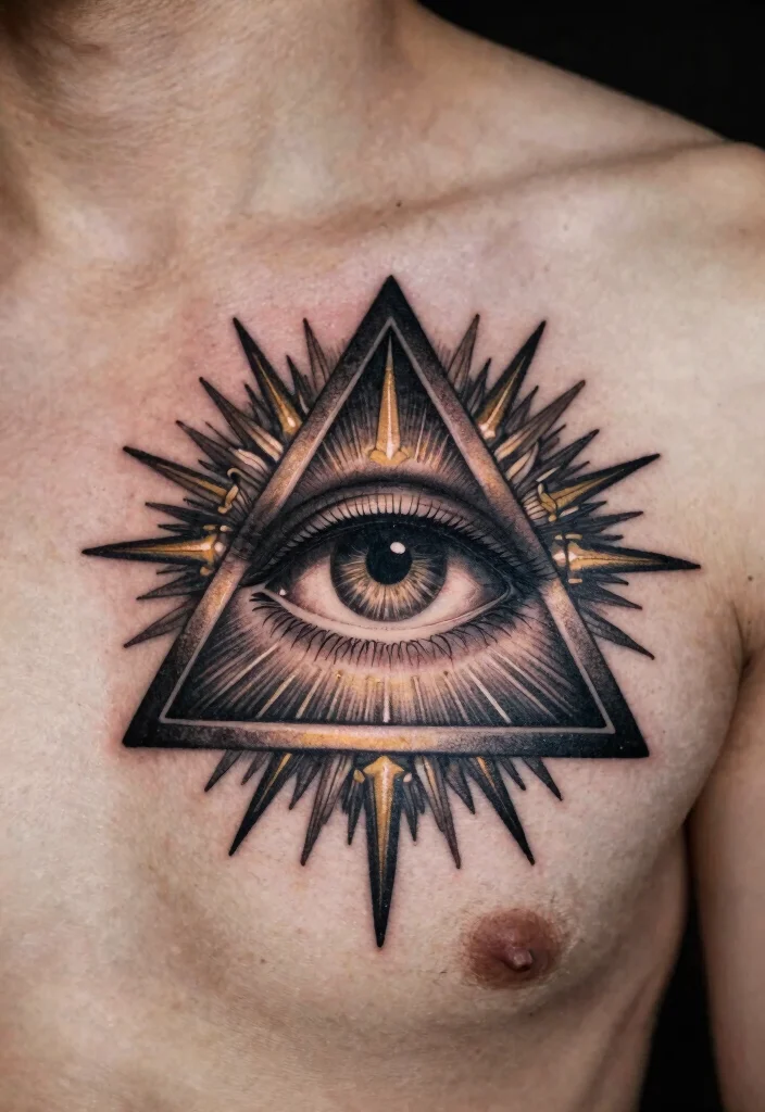 17 Third Eye Tattoo Ideas With Mystical Energy - 8. Eye of Providence 1