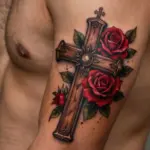 18 Cross and Roses Tattoo for Men Ideas With Strong Meaning