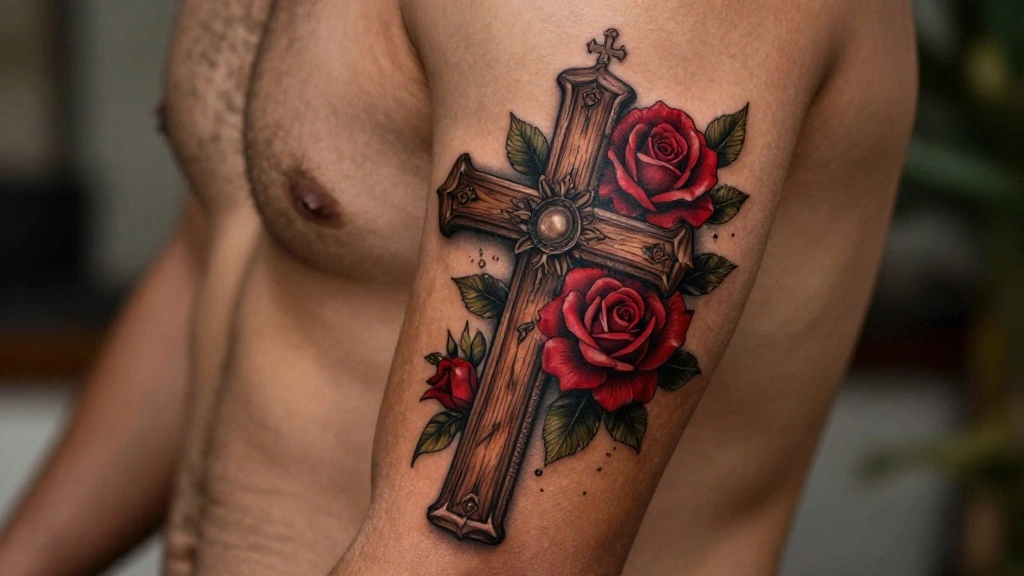 18 Cross and Roses Tattoo for Men Ideas With Strong Meaning