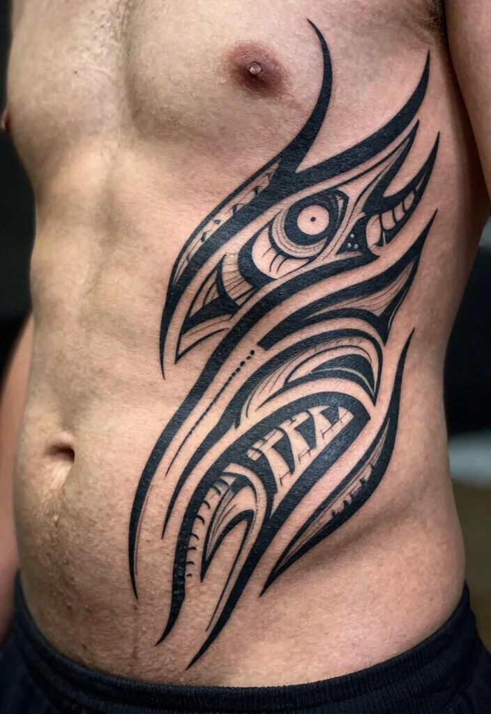 18 Cybersigilism Tattoo Stomach Ideas With Futuristic Edge 30 18 Cybersigilism Tattoo Stomach Ideas With Futuristic Edge - 10. Futuristic Tribal Designs 1