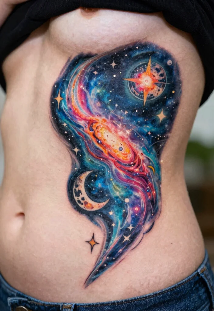 18 Cybersigilism Tattoo Stomach Ideas With Futuristic Edge 54 18 Cybersigilism Tattoo Stomach Ideas With Futuristic Edge - 14. Celestial Designs 1