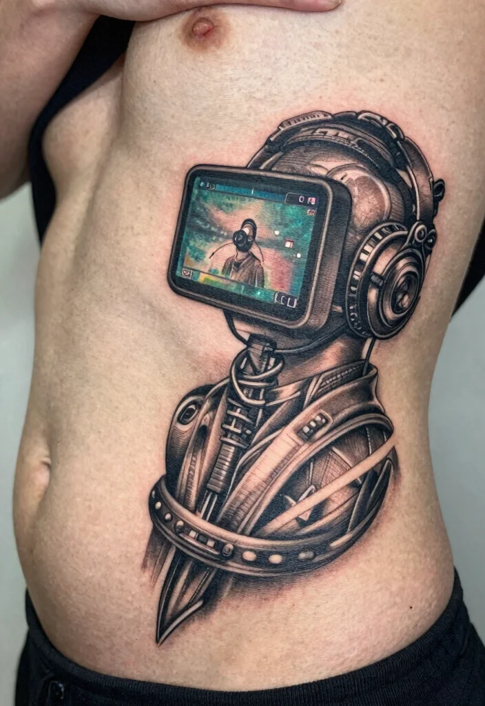 18 Cybersigilism Tattoo Stomach Ideas With Futuristic Edge 68 18 Cybersigilism Tattoo Stomach Ideas With Futuristic Edge - 18. Interactive Tattoos 1