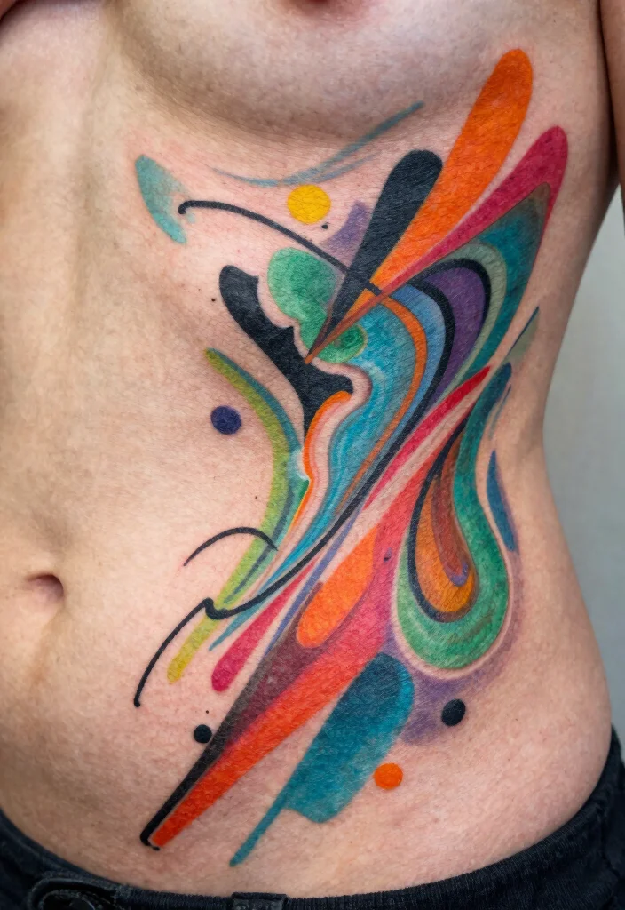 18 Cybersigilism Tattoo Stomach Ideas With Futuristic Edge 14 18 Cybersigilism Tattoo Stomach Ideas With Futuristic Edge - 4. Abstract Art Tattoos 1