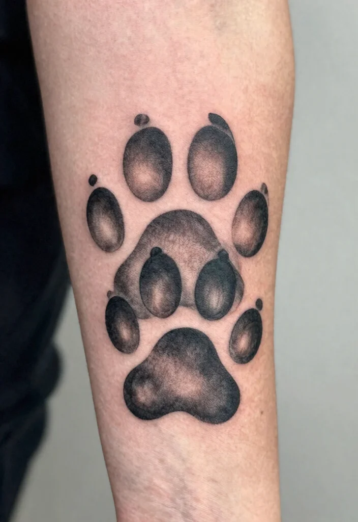 18 Dog Paw Print Tattoo Ideas With Loyal Meaning - 18. Intertwined Paw Prints 1
