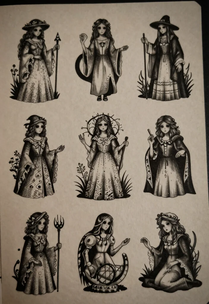 18 Friday the 13th Tattoo Flash Sheet Ideas With Spooky Vibes 55 18 Friday the 13th Tattoo Flash Sheet Ideas With Spooky Vibes - 15. Frightening Fables and Folklore 1