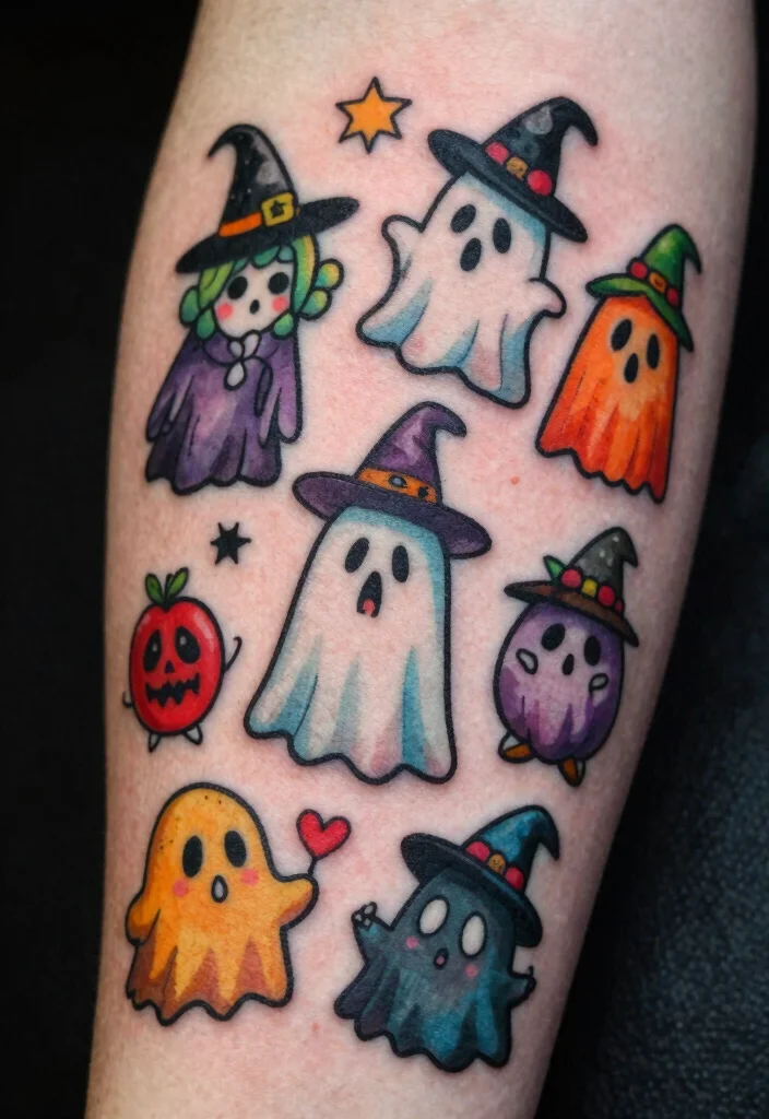 18 Friday the 13th Tattoo Flash Sheet Ideas With Spooky Vibes 68 18 Friday the 13th Tattoo Flash Sheet Ideas With Spooky Vibes - 18. Spooky Whimsical Characters 1