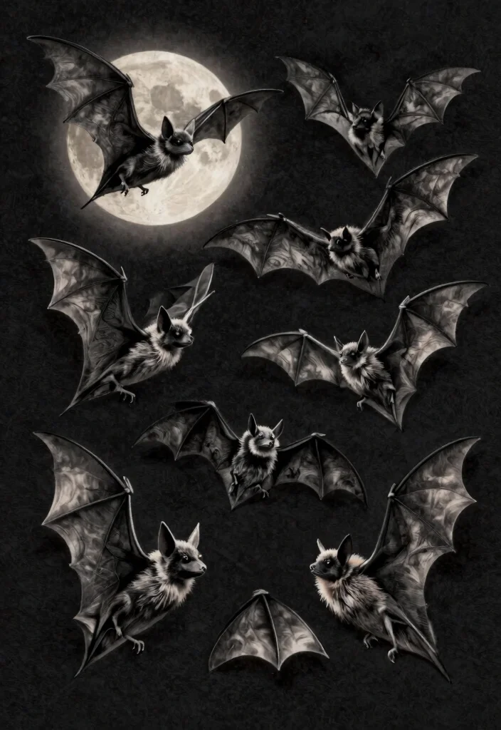 18 Friday the 13th Tattoo Flash Sheet Ideas With Spooky Vibes 3 18 Friday the 13th Tattoo Flash Sheet Ideas With Spooky Vibes - 3. Eerie Bats in Flight 1