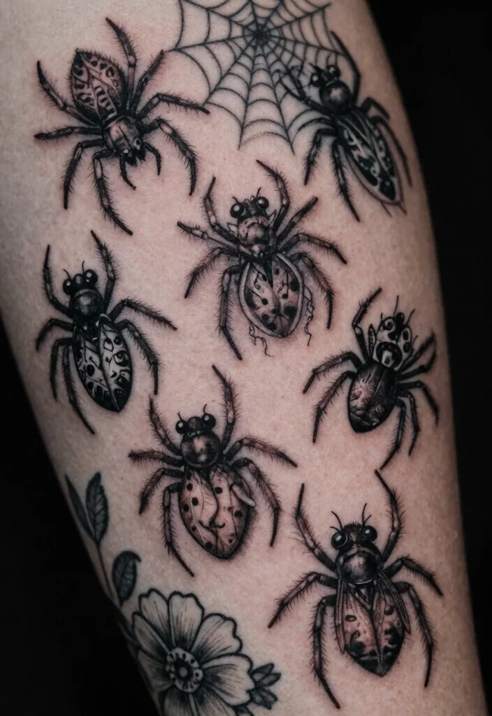 18 Friday the 13th Tattoo Flash Sheet Ideas With Spooky Vibes 16 18 Friday the 13th Tattoo Flash Sheet Ideas With Spooky Vibes - 6. Creepy Crawly Critters 1