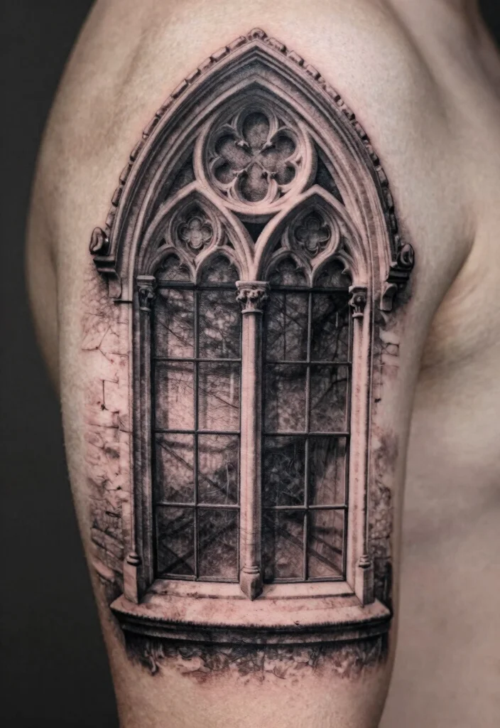 18 Gothic Windows Tattoo Ideas With Dark Romantic Vibes 66 18 Gothic Windows Tattoo Ideas With Dark Romantic Vibes - 16. Dramatic Close-Up 1
