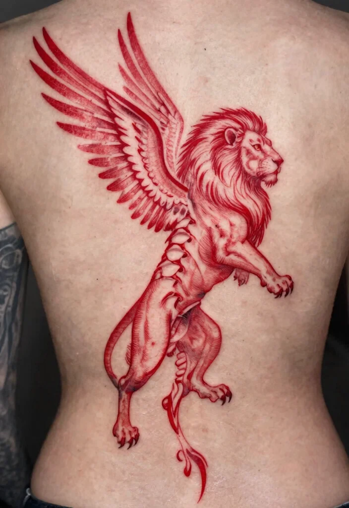 18 Red Spine Tattoo Ideas That Make a Dramatic Statement 38 18 Red Spine Tattoo Ideas That Make a Dramatic Statement - 8. Animal Motifs 1